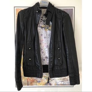 Aritzia Mackage black leather jacket, Size XS